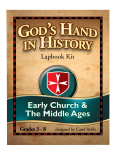 God's Hand in History Lapbook Kit Only Early Church and Middle Ages by Carol Robb