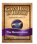 God's Hand in History Lapbook Kit and CD: The Renaissance by Carol Robb